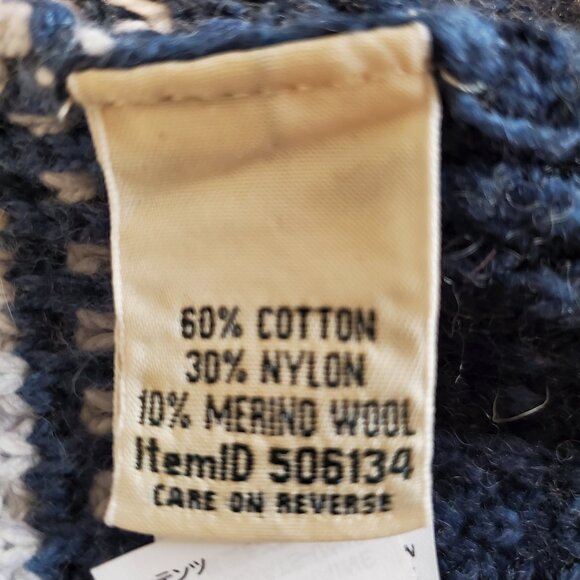 L.L. BEAN SZ XL Women's Cotton/Merino Wool Blend Long Striped Pullover Sweater - Picture 8 of 10